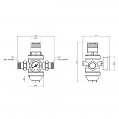 Фільтр самопромивний SD Forte 1/2" з редуктором SF128W15 Київ