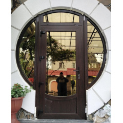Входная дверь 800x2000 мм монтажная ширина 60 мм профиль WDS Ekipazh Ultra 60 цвет орех Черновцы