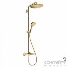 Душова стійка з термостатом Hansgrohe Raindance Croma Select S 280 EcoSmart 26891990 золото