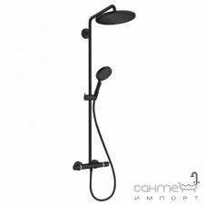 Душова стійка із термостатом Hansgrohe Raindance Croma Select S 280 EcoSmart 26891670 матова чорна