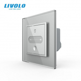 Розумний сенсорний прохідний диммер сірий ZigBee Livolo (VL-C7FC1SDZ-2IP)