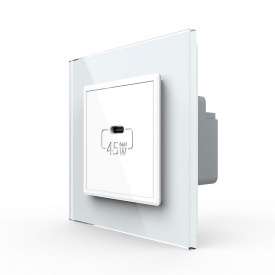 Розетка USB type C із блоком живлення 45W білий Livolo (VL-C7-FCUC-2WP)