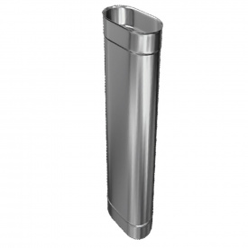 Труба 1 м овал 120/230 нержавіюча сталь 0,8 мм AISI 304