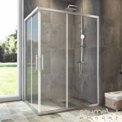Прямоугольная душевая кабина Veronis Maxi 1200x800 профиль хром, прозрачное стекло Бердичів