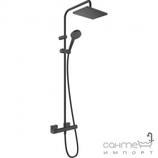 Душова стійка з термостатом Hansgrohe Vernis Shape EcoSmart 26097670 матова чорна