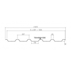 Профнастил Ruukki Т35 Polyester 0,45 мм RR-798 (Красное вино) Хмельницкий