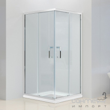 Душевая кабина Dusel A-513 80х80х190 профиль хром, стекло тонированное