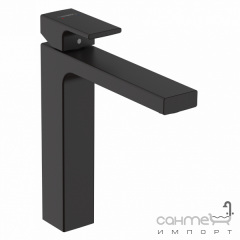 Смеситель для раковины высокий Hansgrohe Vernis Shape 71591670 матовый черный Обухів