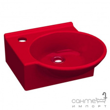 Раковина Idevit Myra Mini 0201-0367-08 червона лівостороння