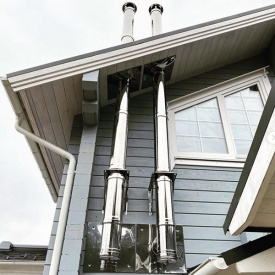 Труба ТЕРМО 1м Ø150х220 мм нерж/нерж 0,5 мм