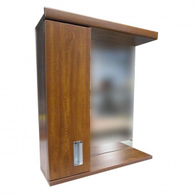 Зеркало с полками слева Mikola-M Plastics 2.1 60*70*15 см Золотой дуб