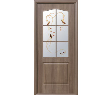 Двері міжкімнатні Новий стиль Фортіс Класік Deluxe з малюнком Р1 600х900х2000х34 мм сірий