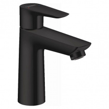 HANSGROHE TALIS E смеситель для умывальника 110, однорычажный, со сливным гарнитуром, цвет покрытия чёрный матовый