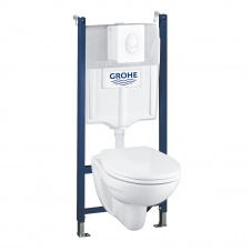 GROHE SOLIDO Perfect набор 4в1 инстал. 3884000G+38505SH0, с подвесным унитазом в компл.с сидением Soft-Close