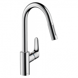 HANSGROHE FOCUS M41 смеситель для кухни, однорычажный 240, с вытяжным душем, 2jet, sBox, хром