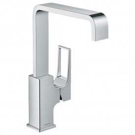HANSGROHE METROPOL смеситель для умывальника, однорычажный с донным клапаном push-open, хром, с рукояткой-петлей