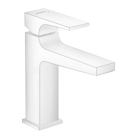 HANSGROHE METROPOL смеситель для умывальника 110, однорычажный, со сливным клапаном Push-Open, цвет покрытия белый матовый