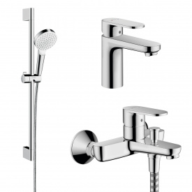 HANSGROHE VERNIS BLEND набор смесителей для ванны раковина 100 (71551000+71440000+26533400)