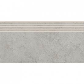 Керамогранитная плитка для ступеней Cersanit Highbrook Light Grey Steptread 29,8х59,8 см