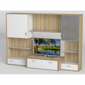 Стенка в гостиную Тиса Мебель Гостиная-117 Сонома Белый