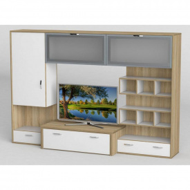 Стенка в гостиную Тиса Мебель Гостиная-105 Сонома Белый