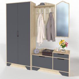 Прихожая Тиса Мебель Прихожая-103 Сонома Графит