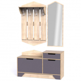 Прихожая Тиса Мебель Прихожая-129 Сонома Графит