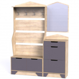 Прихожая Тиса Мебель Прихожая-128 Сонома Графит