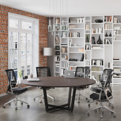 Круглий стіл для переговорів D-200 Loft-Design 2000х750 мм венге темний Покровськ