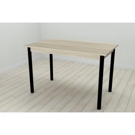 Стіл кухонний Ferrum-decor Беніта 75x120x70 Чорний ДСП Сонома 16мм (BEN0011)