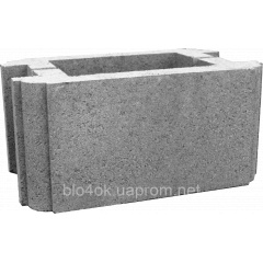 Блок наборный гладкий на столбик 400х250х190 мм серый Киев
