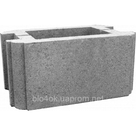 Блок наборный гладкий на столбик 400х250х190 мм серый