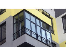 Балкон металлопластиковый французский Антрацит 3200х860х2500 мм