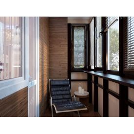 Лоджія металопластикова Антрацит 3200х1500 мм