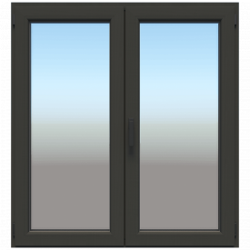 Металлопластиковое окно в ламинации цветное Антрацит 1300х1400 мм 