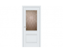 Межкомнатные двери Омис Валенсия матовый шелк стекло бронза 600х900х2050 мм