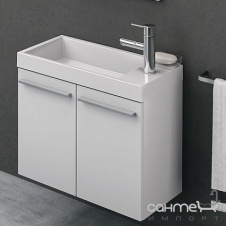 Подвесная тумба с мини-раковиной из искусственного камня Kolpa-San Kiki OUK 60 WH белая
