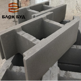 Блок опалубковий 290х190х500 мм (несъемная опалубка)