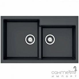 Гранитная кухонная мойка Fabiano Navio 86x55x20 Antracit черная