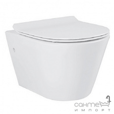 Унитаз подвесной безободковый с сидением slim soft-close Primera Topic 8320020 белый