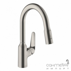 Смеситель для кухни с вытяжным изливом Hansgrohe Focus M42 71801800 нержавеющая сталь