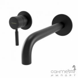 Смеситель для раковины скрытого монтажа с донным клапаном Bugnatese Kobuk KOBOP2251SC nero матовый черный