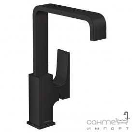 Смеситель для раковины высокий с донным клапаном Hansgrohe Metropol 32511340 черный браш