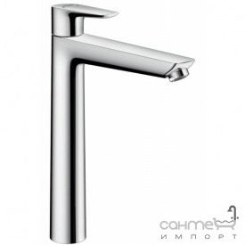 Высокий смеситель для раковины со сливным гарнитуром Hansgrohe Talis E 71716000 Хром