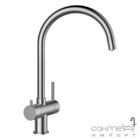 Смеситель для кухни с изливом для фильтрованной воды Schock Ares 561000 IX нержавеющая сталь сатин