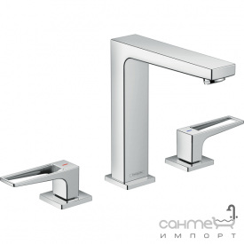 Смеситель для раковины врезной на 3 отверстия Hansgrohe Metropol 74515000 хром