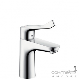 Смеситель для раковины с удлиненным рычагом, без сливного гарнитура Hansgrohe Focus Care 31915000 хром