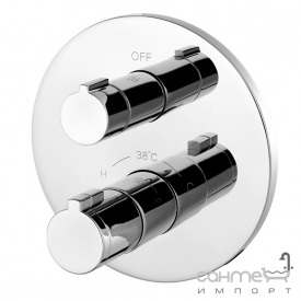 Смеситель-темостат скрытого монтажа для ванны Imprese Centrum VRB-15400Z хром