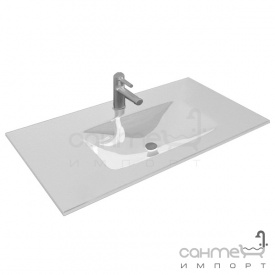 Раковина стеклянная Квадро R25 для тумбы Marsan 1300 правосторонняя