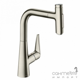 Смеситель для кухни с вытяжным изливом Hansgrohe Talis Select M51 73868800 сталь